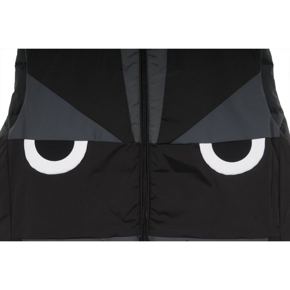 Fendi Mens Monster Vest Size 50 Large Grey Reversible Sleeveless Puffer Jacket - Picture 3 of 10